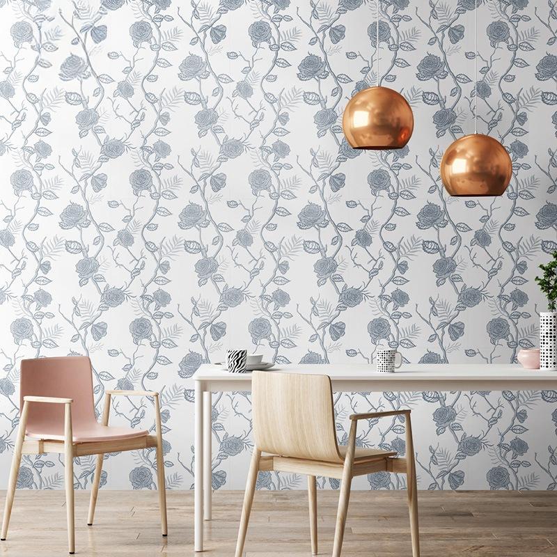 Self Adhesive Waterproof Wallpaper for Bedroom and Living Room Furniture Decoration Retro Cabinet Renovation Stickers