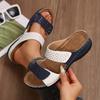 Women's White & Golden Synthetic Cover Slip-On Sandals - Open-Toe Flat Heel with Breathable Perforations, Cushioned Insole, Comfortable Footwear