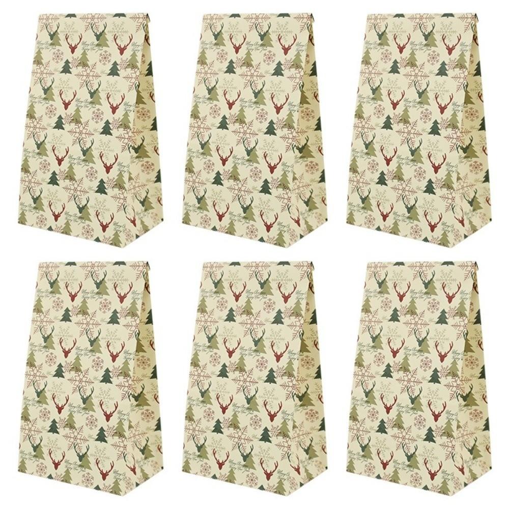 24pcs Gift Wrapping Paper Gift Bags Paper Holiday Goodie Bags Christmas Treat Bags  Holiday