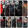 Bloodborne Game Soft Cover for iPhone 16 17 Air 15 14 Pro Max 16E Phone Case 13 Mini 12 11 7 SE 8 Print Pattern Fit Cases 16 17
