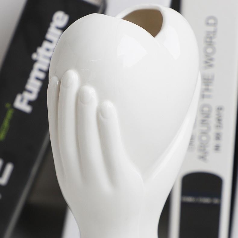 Vaso artistico creativo in ceramica, vaso idroponico, decorazione con fiori secchi, composizione floreale, decorazione per la casa, ornamento artistico da scrivania