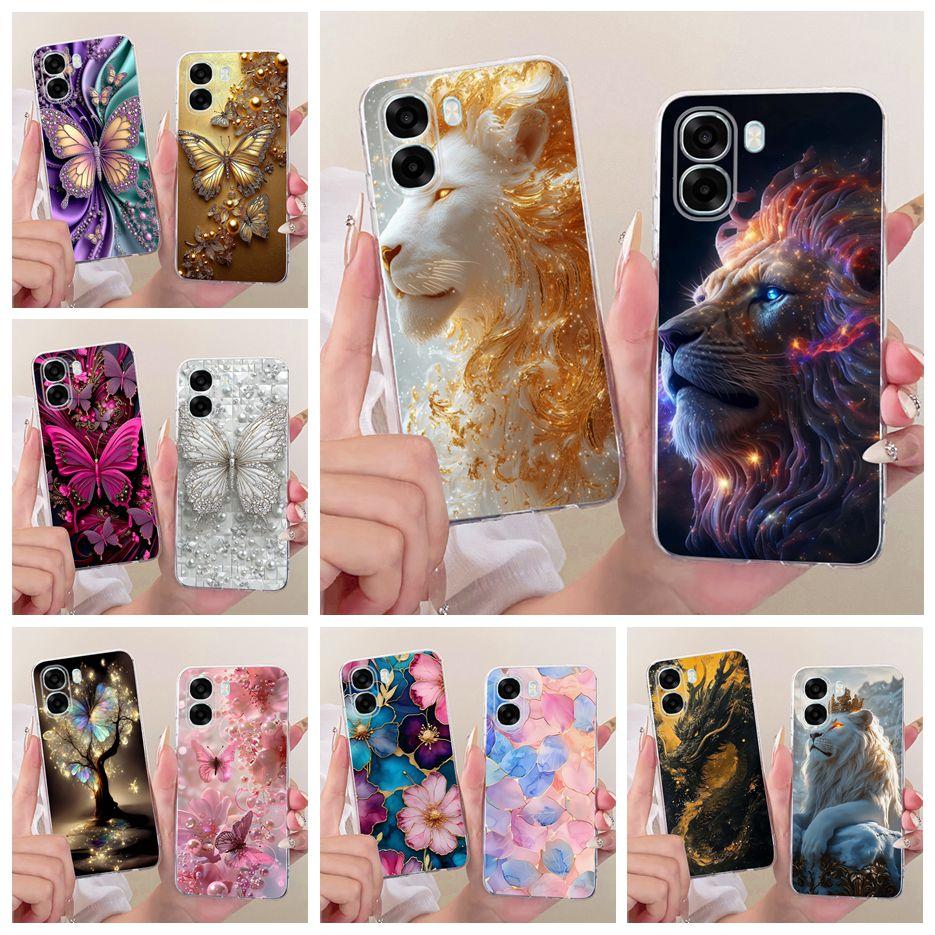 For Oppo A6x 4G Case CPH281 Cute Lion Fashion Painted Cover Soft Silicone Phone Case For Oppo A6 A6x 5G OppoA6 OppoA6x 4G Fundas