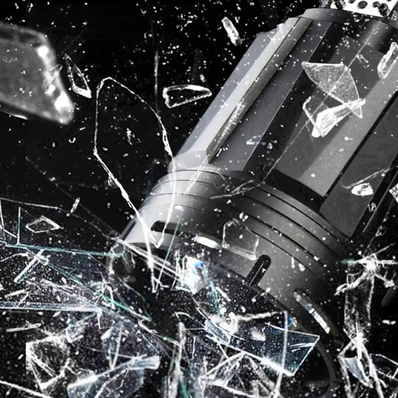 Ultra Bright Flashlight XHP360 LED Zoomable Spotlight Long Range Emergency Torch USB-C Rechargeable Detachable 18650 Battery