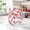 Decoración del Hogar Cristalería Vasos para Cócteles Navideños, Vaso con Diseño de Papá Noel Muñeco de Nieve Reno Árbol, 300ml Sin Plomo Cristalería para Mesa Festiva