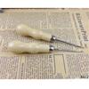 3PCS/SET Wooden Handle Sewing Awl Hand Stitcher Leathe Punch Tool DIY Shoe Repair Hook Tool Leather Accessories