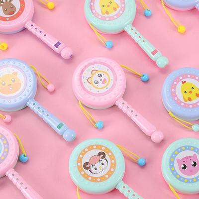 Chewable Rattle & Hand Drum for Newborns, 0-1 Year Old - Educational Toy for Babies 3 Months+