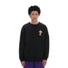 Li Ning Daily Prosperity Series Embroidered Anti-Static Loose Pullover Sweatshirt Unisex Sweatshirt Black AWDU051-2