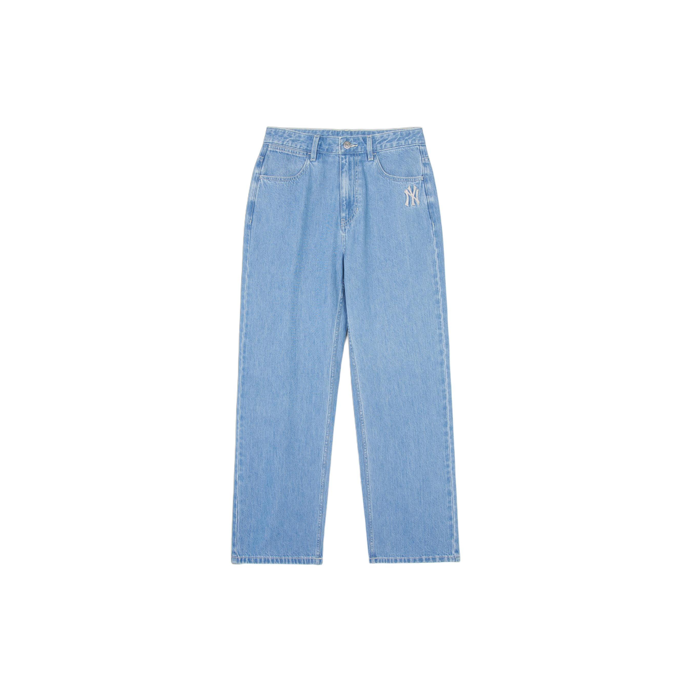 

New MLB New York Yankees SS24 Jeans Men s Light Blue 3LDPB0341-50BLL M