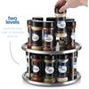 2 Tier  2 Pack Stainless Steel 360 Degree Turntable Rotating Tabletop Stand for Your Dining Table Kitchen Counters and Cabinets