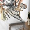 Tiger Watercolor Tulle Curtain Home Office Window Decor Bedroom Kitchen Balcony Modern Sheer Curtain