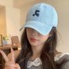 American Retro Washing Denim Baseball Hat Women Korean Style Face Showing Little Couple Street Embroidered Baseball Hat Men Casual