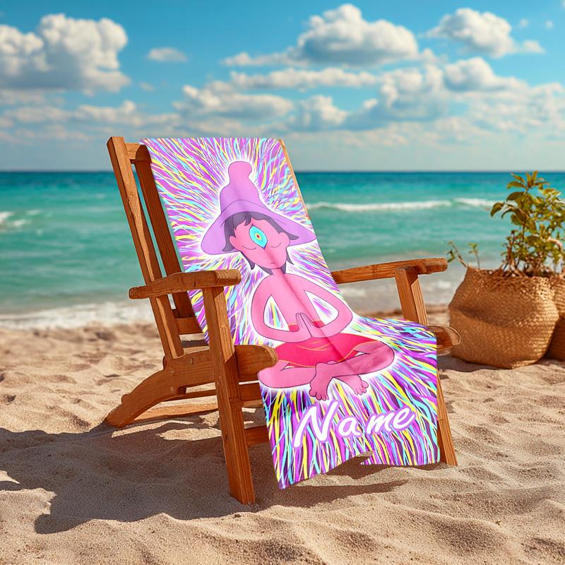 Personalized customized proof beach towel with The Midnight Gospel pattern - soft, absorbent,quick-drying,perfect swimming,camping&bathing