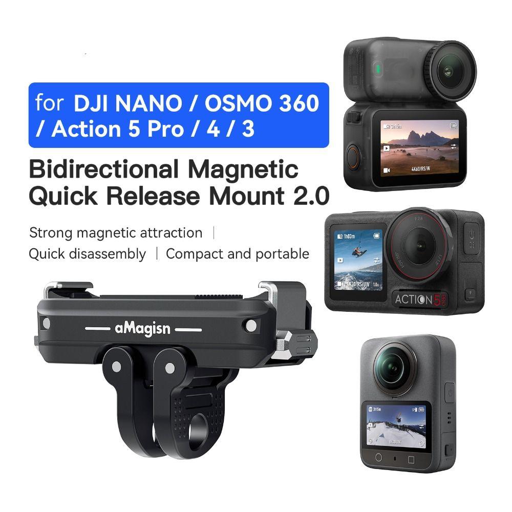 Foldable Magnetic Mount Adapter for DJI Osmo Nano/Osmo 360/Action 5Pro 4 3
