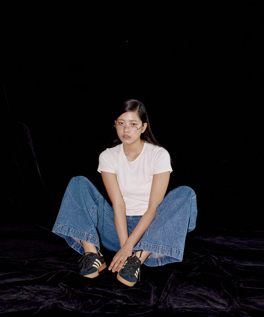 Editeom Fold Wide Denim Pants - Blue