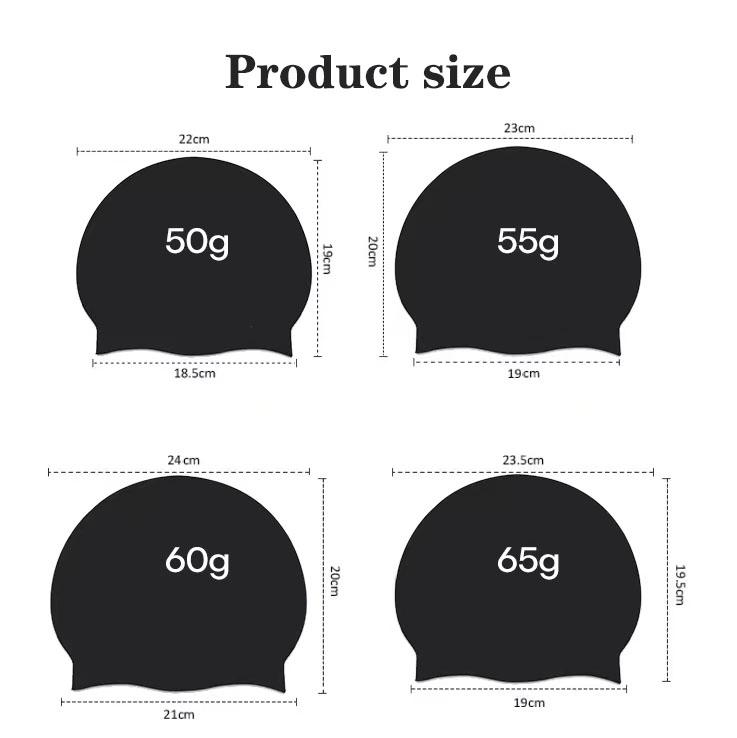 High Elastic Stock Sale Unisex Color Print Swim Hat Custom Silicone Swim Cap for Adult Kids