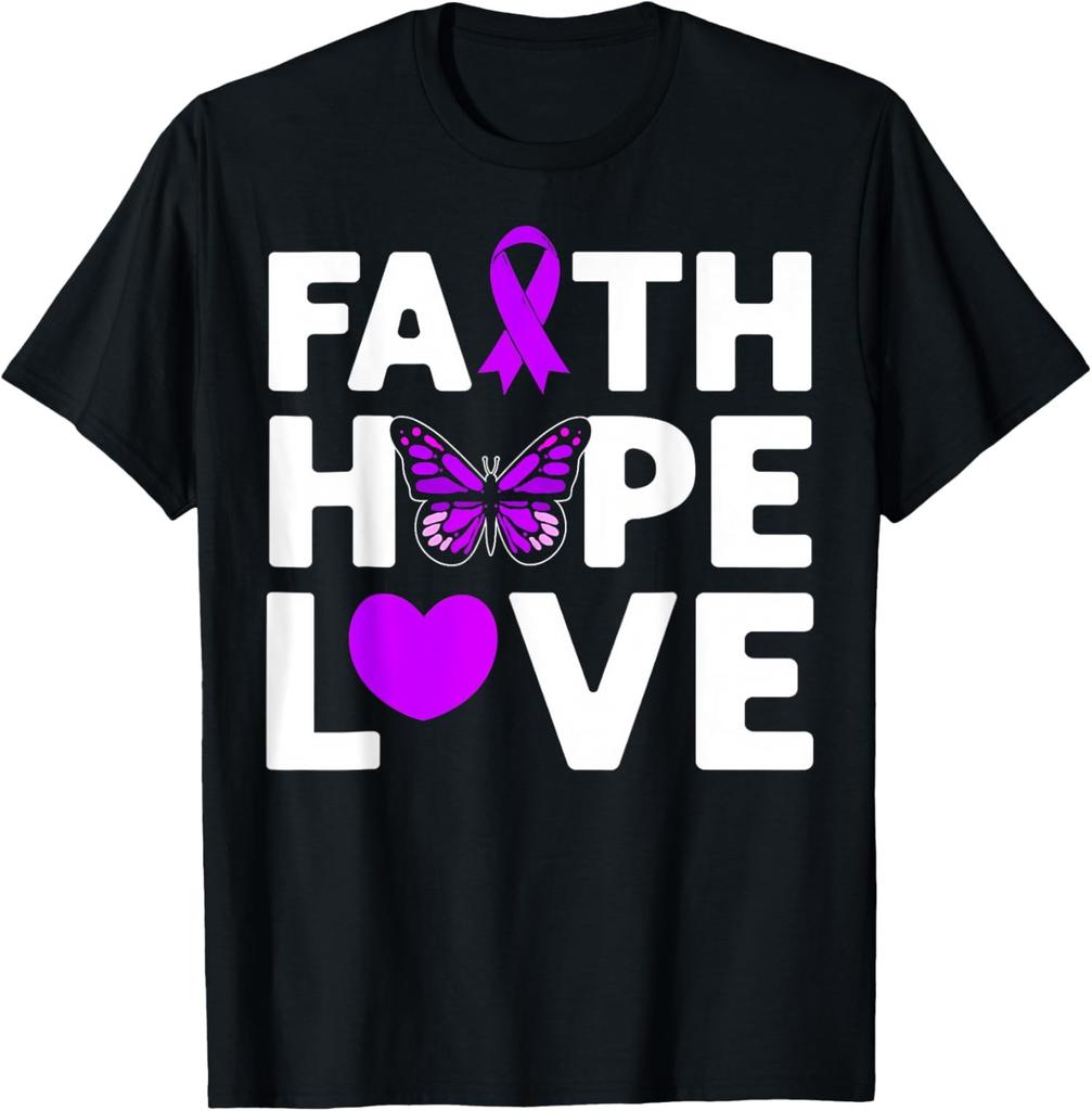 Faith Hope Love Domestic Violence Awareness Unisex T-Shirt
