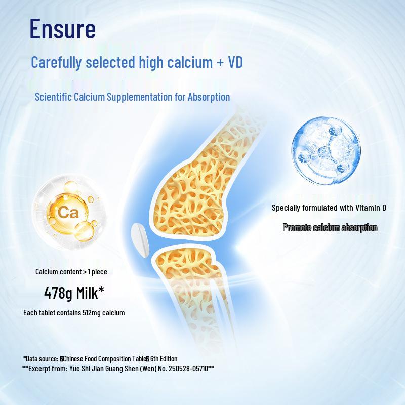 Calcium Tablets with Vitamin D3 for Adults and Seniors - 30 Tablets