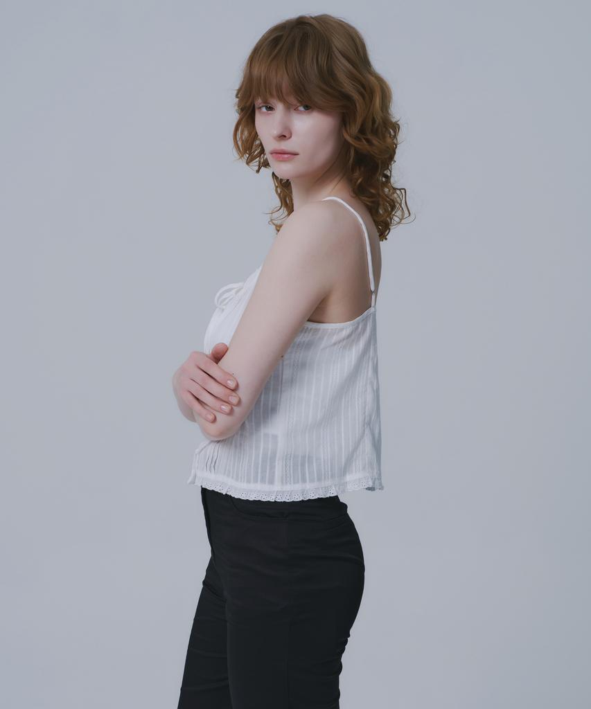 WAARFORWOMAN Ws-10 Lace Sleeveless Blouse_White
