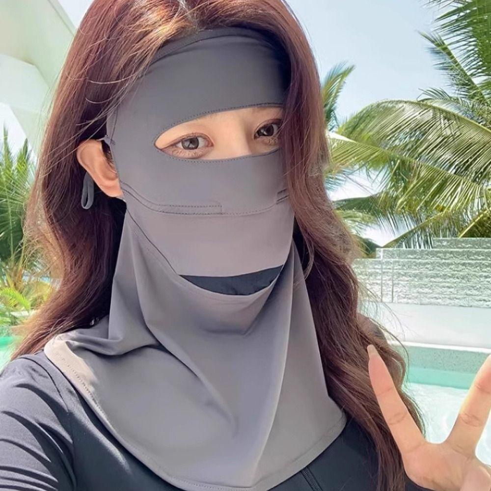 Sun Protection Sunscreen Mask Traceless Riding Facemask Breathable Driving Face Mask  Summer