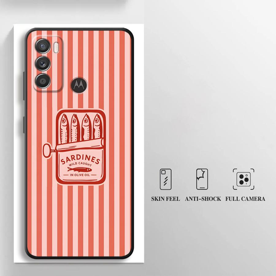 Case for Motorola Moto G50 G60s G32 G51 G73 G52 Edge 20 Pro 30 Lite G71 G53 G30 G22 Edge40 Phone Cover Cartoon Creative Fish