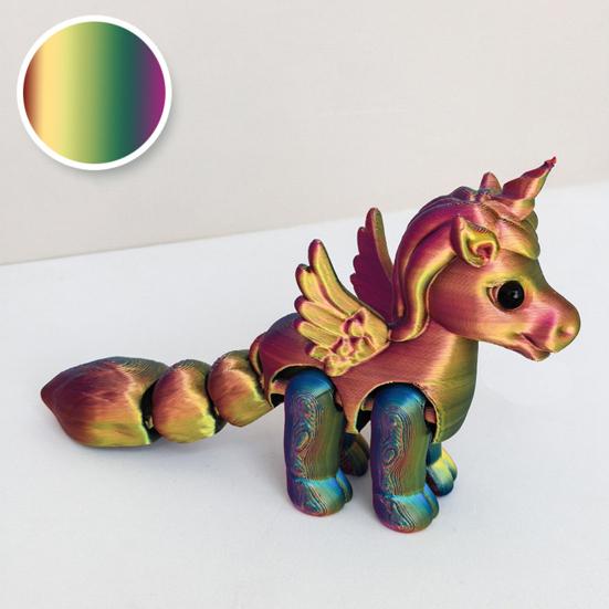 Ruchome stawy Figurka latającego konia Drukowana 3D Statuetka latającego kucyka Redukcja stresu Zabawka Fidget Edukacyjny Model zwierzęcia Ozdoba dekoracyjna na biurko