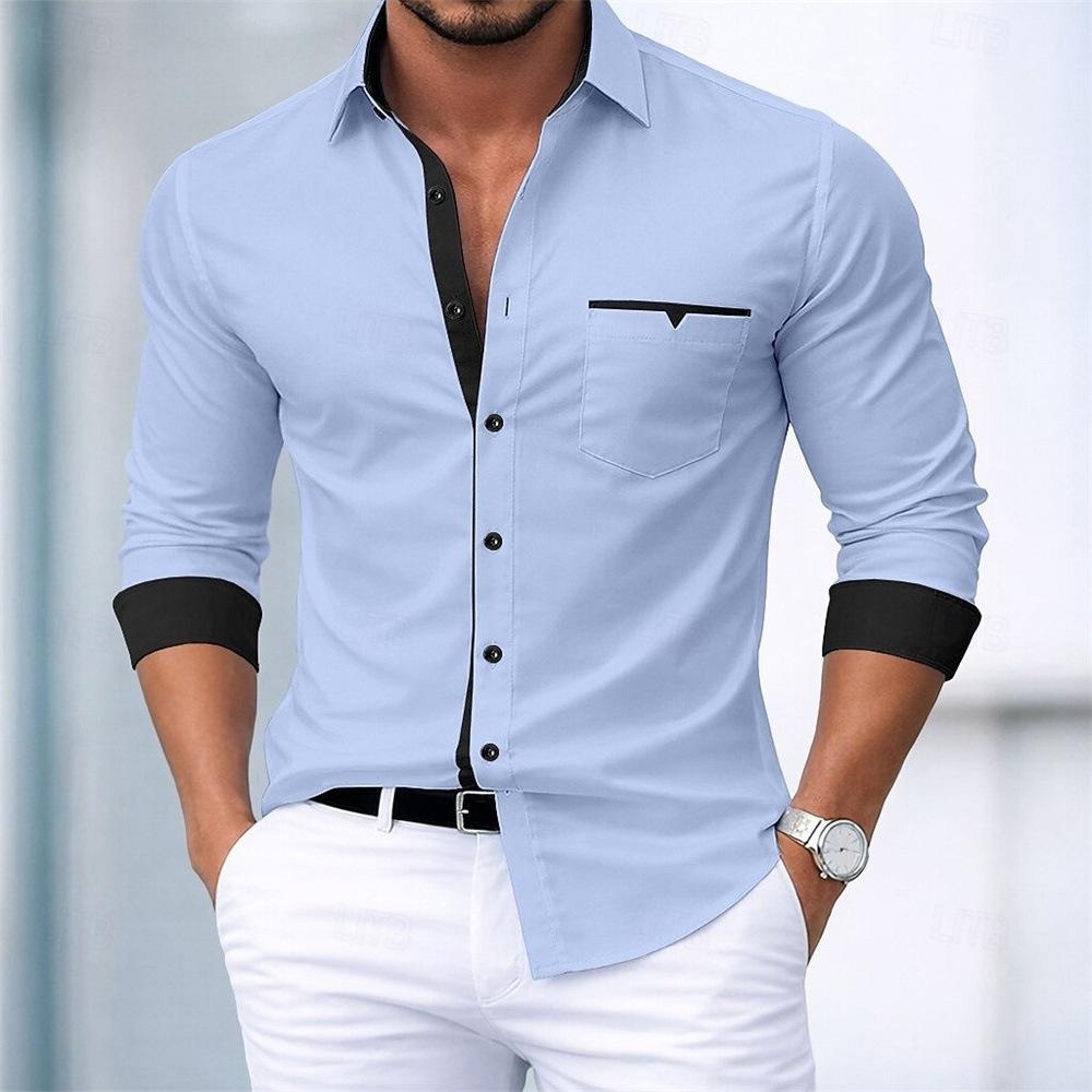 Mens Linen Casual Long Sleeve Old Money Relaxed Shirt XS