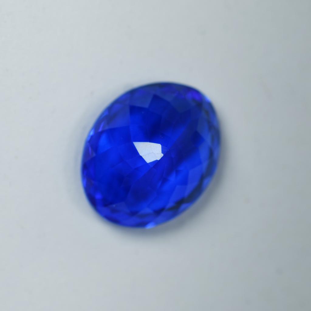 Natural Blue Tanzanite Loose Gemstone Dark 13.40 ct Oval Shape for Jewelry Making and Crafts