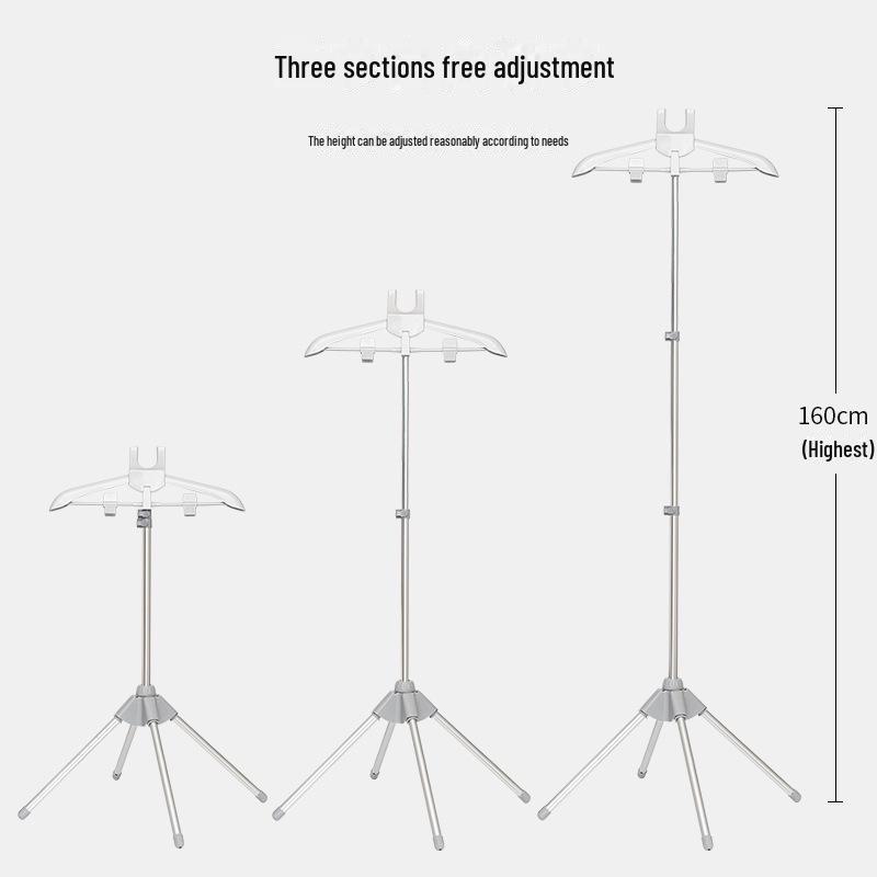 Faltbarer Kleiderbügel mit Handbügelbrett und verstellbarem Stützgestell