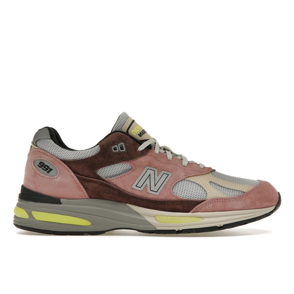 New Balance 991v2 Made in England Rosewood menn joggesko Rosa Deep-Taupe Quiet-Grey U991MG2