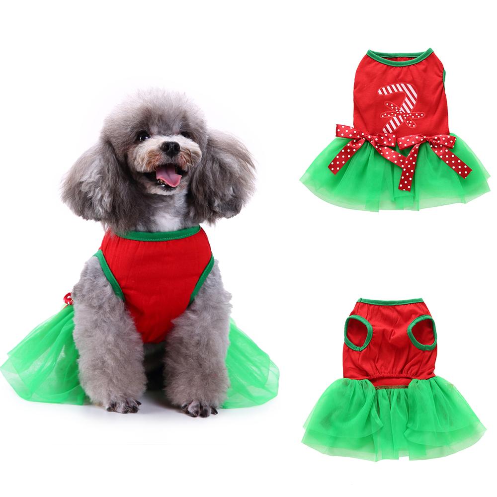 

Рождественский костюм для щенков, домашние животные, Санта-пачка, платье для собаки, праздничное рождественское платье, наряд