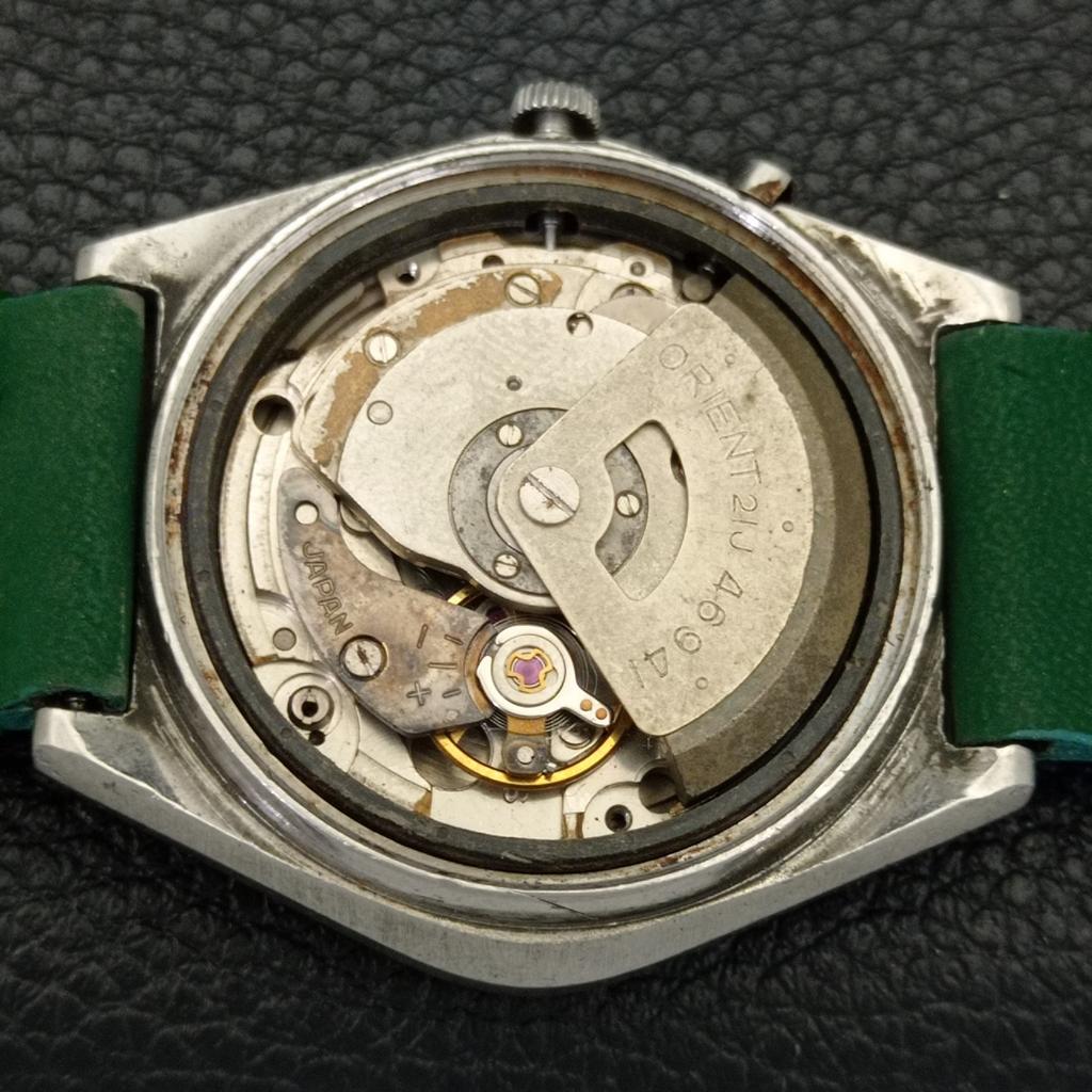 ORIENT AUTOMATIC 46941 JAPAN MENS VINTAGE GREEN COLOR DIAL WATCH a701860-5 R207-a701860