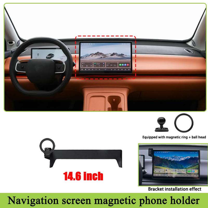 Car Phone Holder For Leap Motor Leapmotor C10 2024 2025 2026 Mobile Phone Support Auto Magnetic Mounts Stand Auto Accessories