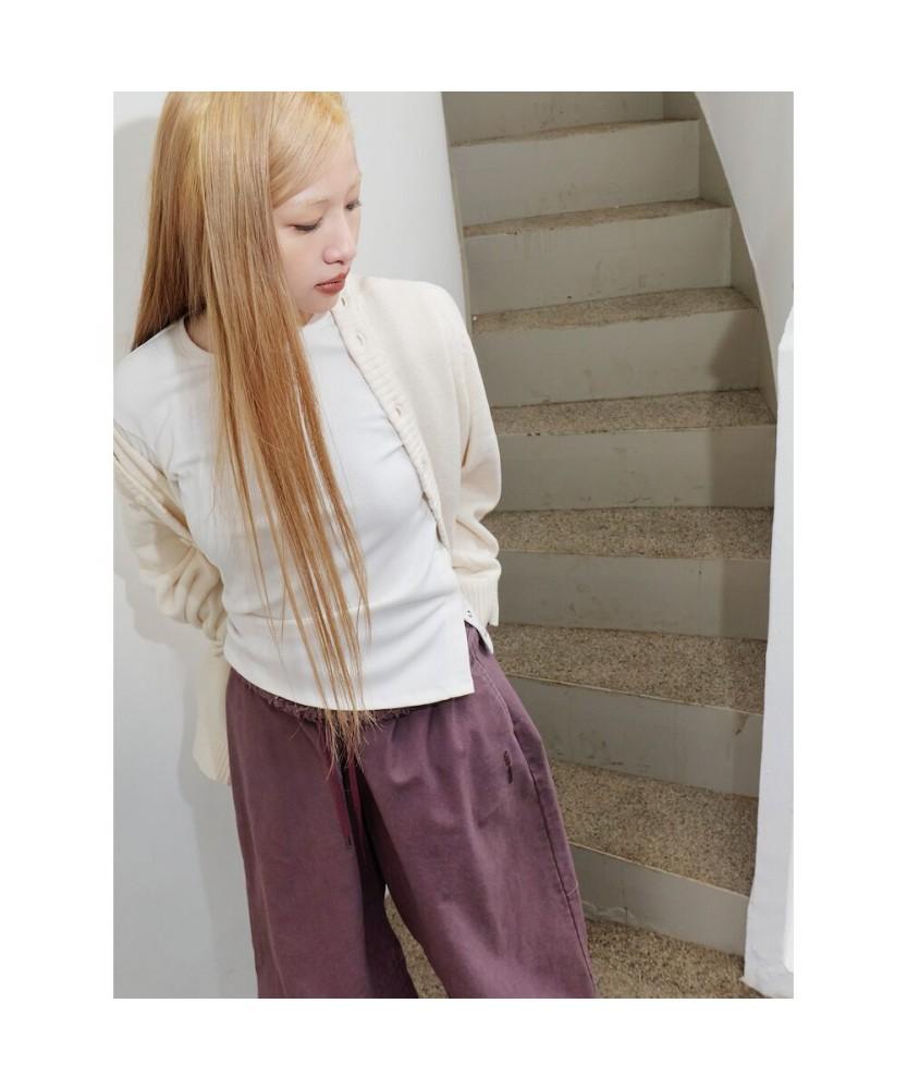 Saendeusaundeu (Unisex) Colored Overduck Pants Violet