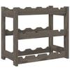 VidaXL Bottle Rack for 12 Bottles Grey Solid Pine Wood 373377