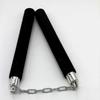 Blue Durable Metal Chain Martial Sponge Nunchaku Show Sticks--Red