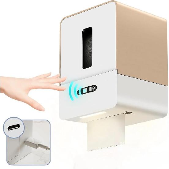 Automatic Paper Towel Dispenser Touchless for Kitchen Bathroom Wall Under Counter Mount Auto Cabinet Smart Touch Commercial Holder Electric Motion
