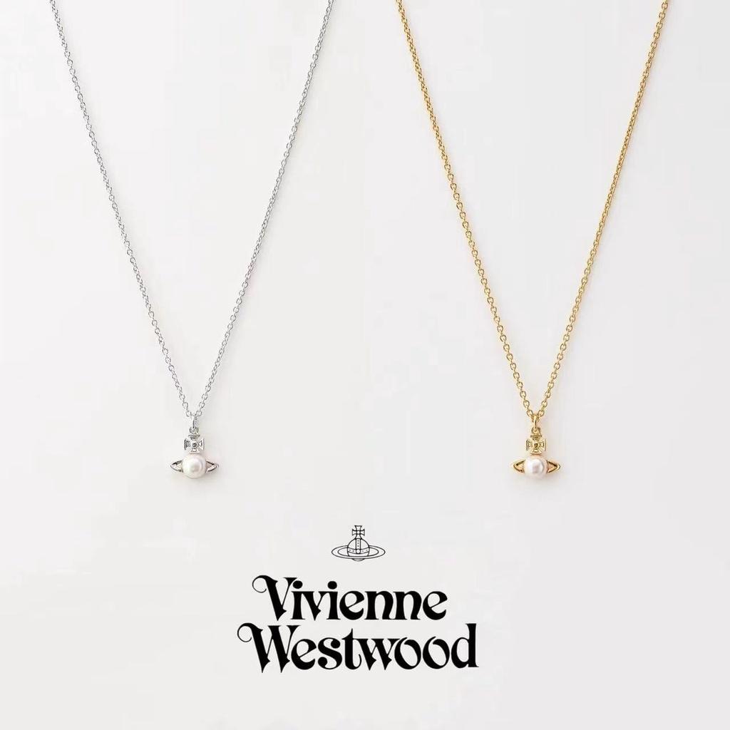 2023 New Arrival Copper Saturn Pearl Necklace For Women Classic And Versatile Planetary Chain