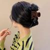 Ball head high ponytail plush small grab clip women's small hairpin back head pumpkin clip shark clip hair accessories