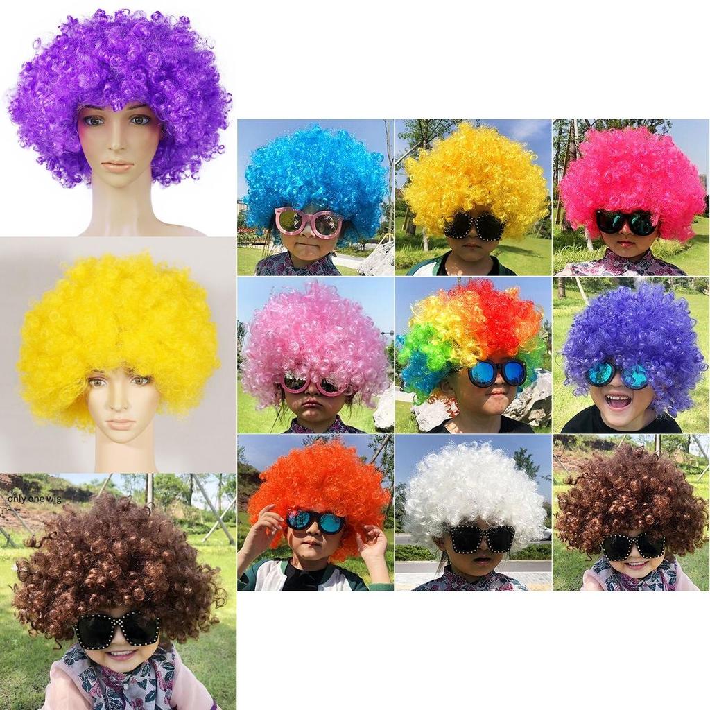 Joker Wig With Colorful Explosion Hair For Childrens Festival Costume Accessory