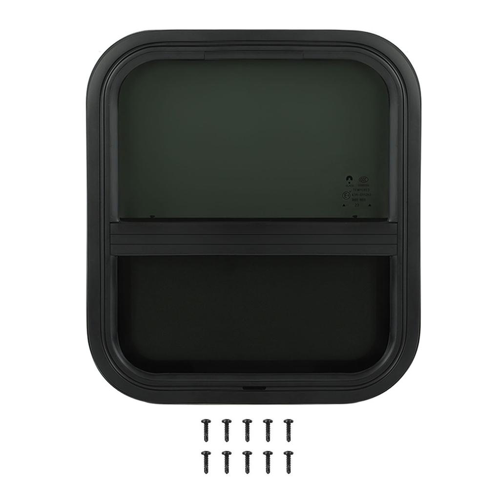 RV Windows 394x445mm Rounded UV Resistant Waterproof with Removable Insect Repellent Net for Camper