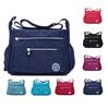 Women Solid Color Water Repellent Nylon Travel Shoulder Bag Crossbody Bags