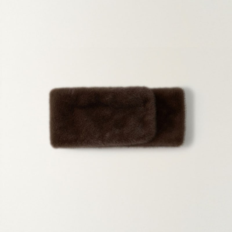 

NOTHING WRITTEN Moi fur scarf (Brown) FREE
