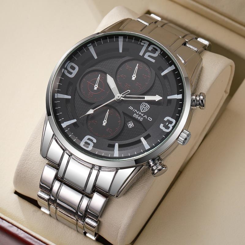 

Calendar Men S Watch Fashion Casual Business Men S Large Dial Steel Strap Watch Simple Quartz Watch Bulk price