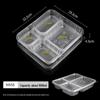 HANDUNYOU Disposable 4-Compartment Food Containers