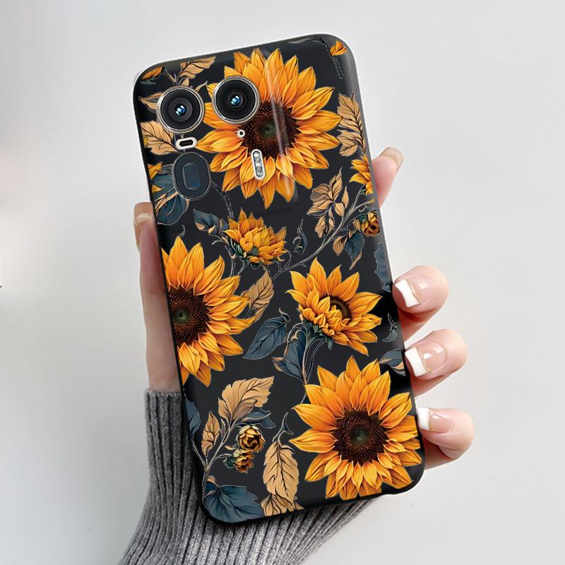 Soft Casing For Motorola Moto Edge 50 Ultra 5G Phone Case Black Matte Silicone Aesthetic Luxury Cute Cool Boys Girls Back Cover