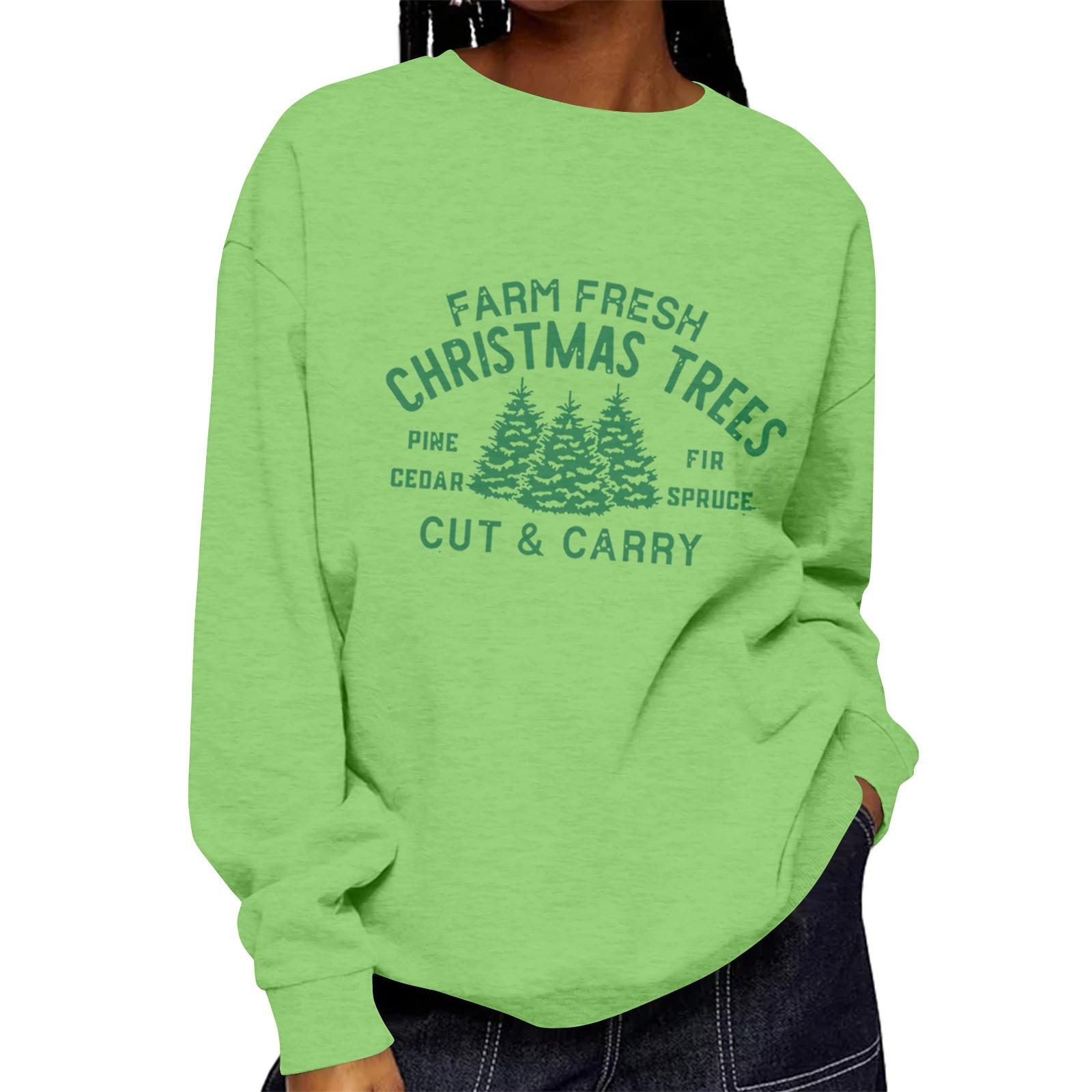 

Женская модная повседневная свободная толстовка с круглым вырезом и длинным рукавом, однотонная S зелёный