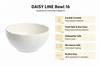 Ceramic Bowl, Salad Bowl, 16 Cm, Elegant, Functional, Daisy Line