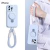 Applicable to iPhone16promax mobile phone case magnetic suction bracket liquid silicone hand rope Apple 15 protective case 14