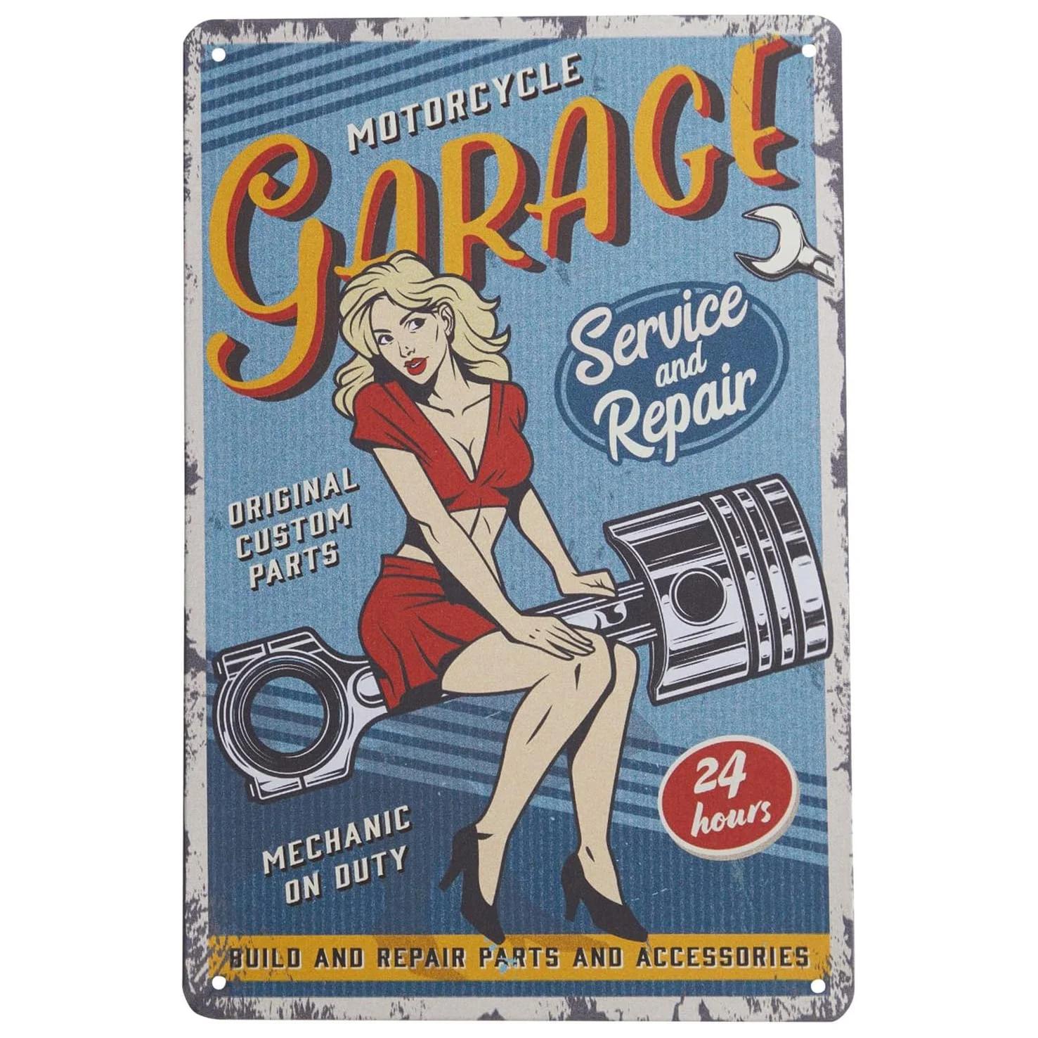 

Лучшие гаражные металлические жестяные знаки Pinup Girls настенные плакаты табличка винтажный знак украшение для дома кафе гараж клуб бар паб Tinplate 20x30cm