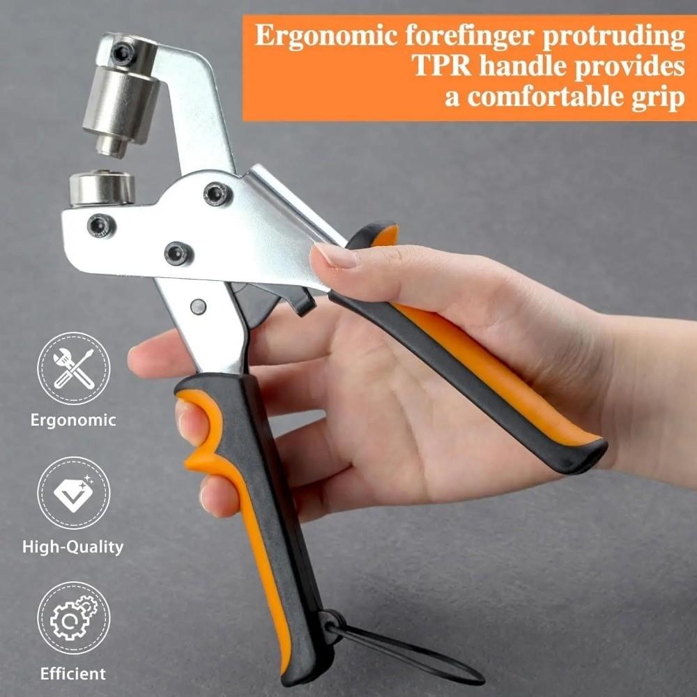 With Grommets Hand Press Grommet Puncher Manual Press Hole Punch Pliers Eyelet Installation Tool